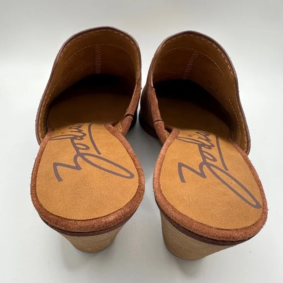 Zodiac Pointed Toe Suede Mule in Chestnut Brown - Picture 6 of 9